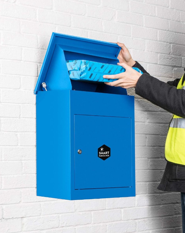 Medium Front Access Blue Smart Parcel Box